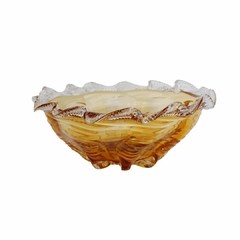 Centro De Mesa Decor Murano 29x23x11 Cm Ambar