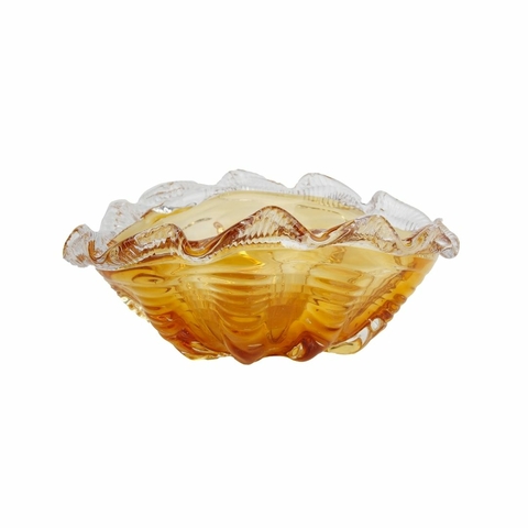 Centro De Mesa Decor Murano 27x20x11 Cm Ambar