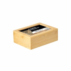 Organizador De Cha De Bambu C/ 6 Divisoes 21x16x7,5 Cm