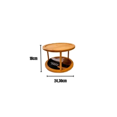 Organizador De Bambu Duplo Giratorio 25,3x18 Cm - comprar online