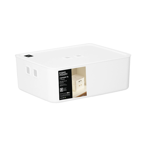 Organizador C/ Tampa 34x26x12 Cm Fly 9,0 Lts Branco