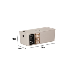 Organizador C/ Tampa 34x15x12 Cm Fly 5,0 Lts Creme na internet