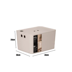 Organizador C/ Tampa 34x26x24 Cm Fly 18,0 Lts Creme - comprar online