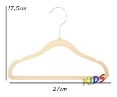 Cabide Veludo Intantil Slim Off White Kit 10 pçs UTMAISP109510