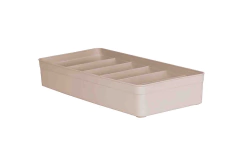 Organizador Modular Com Divisórias Creme 35,5 x 10,5 x 7,5 cm UTMAIS1907