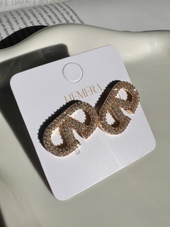 Brinco Valentino Cravejado - Dourado 2066 - comprar online