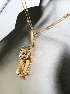 Colar Tigre Olho Esmeralda - dourado 4040