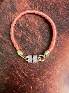 Pulseira Nylon Fecho Ímã Cravejado - dourada 4040 - comprar online