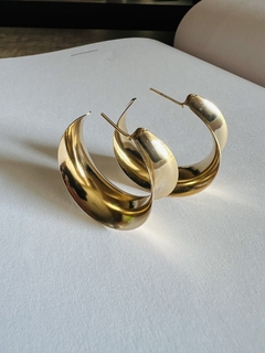 Argola Côncava G - Dourado 2101