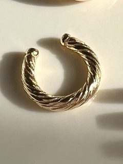Piercing Fake Ferradura Texturizada - Dourado 2051
