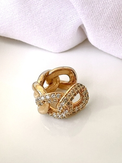 Piercing Fake Elos Cravejado - dourado 2020