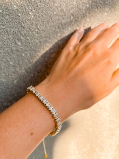Pulseira dourada riviera 0695