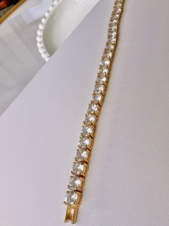 Pulseira Riviera Cristal - dourada 3030