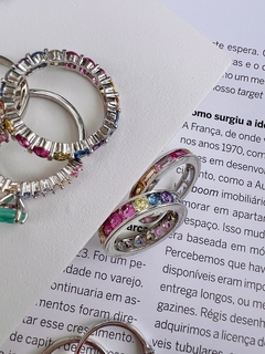Anel Filipa Colorido - prata 3033 - comprar online