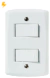 INTERRUPTOR 2 TECLAS SIMPLES 2X4 C/ PLACA BRANCA