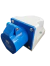 TOMADA INDUSTRIAL FIXA DE SOBREP 16A 3P 200/250V AZUL 6H IP44