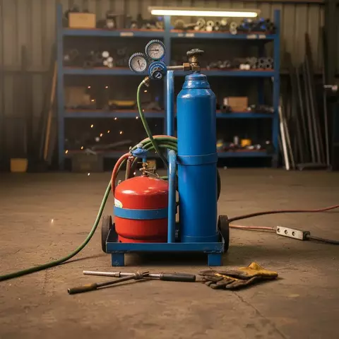 Equipo Soldadura Oxigas 3kg Y tubo 1m3 Bronc Plata Refrigera - comprar online