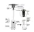 Calefactor Exterior Hongo Cuerpo Blanco Cabezal Inoxidable LUSQTOFF JK-1008 - comprar online