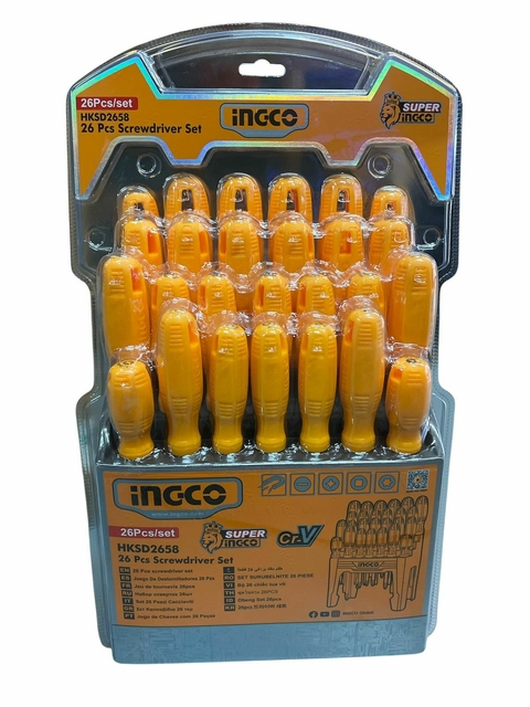 Set De Destornilladores 26 Piezas Ingco Hksd2658
