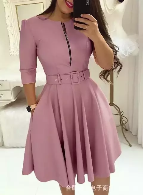 Estilo urbano para mulher 2024 primavera verão saia de comprimento médio elega