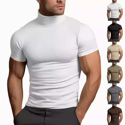 Amazon transfronteiriça 2025 verão cor sólida de manga curta moda camisa de f