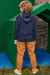 Conjunto Super de Blusão Azul Marinho em Moletom 3 Cabos com Pelúcia e Calça Jogger em Moletom com Pelúcia Luc.Boo - comprar online