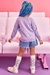 Meia Infantil 3/4 Kukie Cinza Gatinha - Tati for Kids Moda Infantil 
