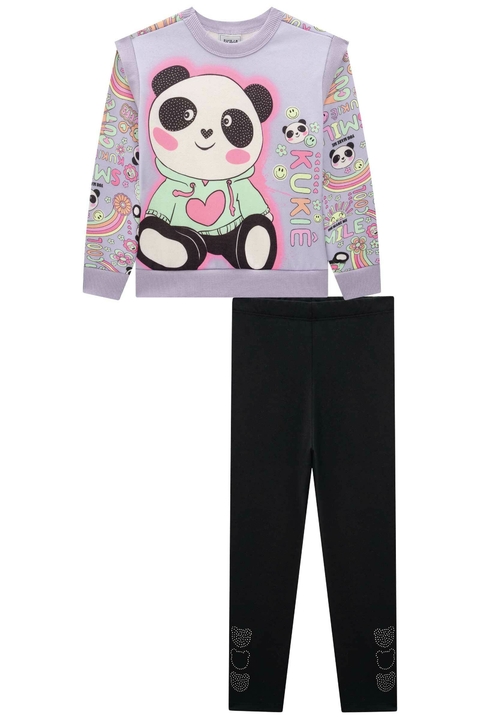 Conjunto Infantil Kukie Inverno Calça e Blusão Panda