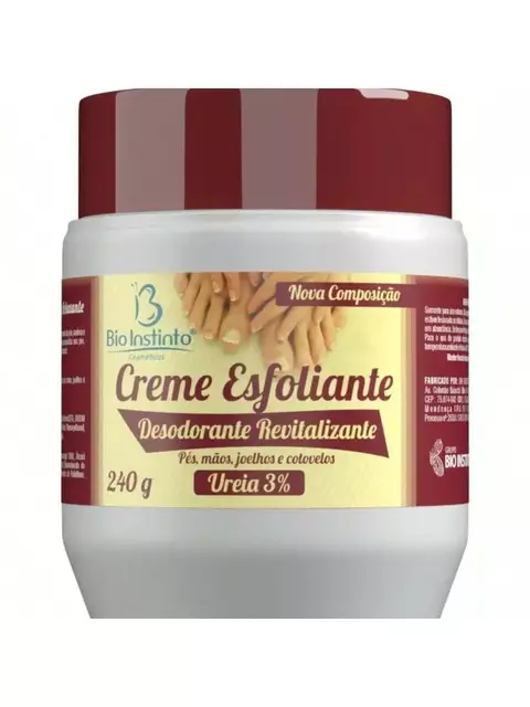 Creme Esfoliante Desodorante e Revitalizante Para Pés e Mãos 240g Bio Instinto