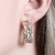 Brinco Gancho cristais coloridos e zircônias - Em ouro 18k