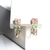 Brinco Gancho cristais coloridos e zircônias - Em ouro 18k - comprar online