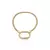 Pulseira Snake Redonda com Detalhe Oval Vazado - Semijoia em Ouro 18K - comprar online