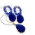 Conjunto gotas safira com pérolas e zircônias - Semijoia em Ouro 18K - comprar online