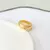 Anel com Coração de Zircônia - Semijoia em Ouro 18K