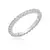 Anel com Fileira em Micro Zircônias - Semijoia em Ródio Branco - comprar online