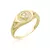 Anel Oval com Coração e Detalhes com Micro Zircônia - Semijoia Ouro 18K - comprar online