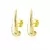 Brinco Ear Hook Gota Lisa - Semijoia Ouro 18K - comprar online