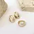 Brinco Oval com Camadas - Semijoia em Ouro 18K na internet
