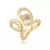 Anel Cobra Vazada com Detalhes de Zircônias - Semijoia Ouro 18K