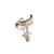 Piercing Fake com 2 Fileiras de Micro Zircônias e Pingente de Cruz - Semijoia em Ouro 18K