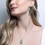 Conjunto gostas cristais turmalina verde com zircônia colorida - Semijoia em Ouro 18K na internet