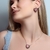 Conjunto Coração Fúcsia Fusion com Esmeraldas - Semijoia em Ouro 18K na internet