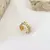 Piercing Fake Folhas e Fileira de Zircônias - Semijoia Ouro 18K