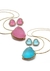 Conjunto Coração Pink Light com Detalhes em Micro Zircônias - Semijoia em Ouro 18K - comprar online