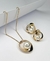 Conjunto Orgânico com Perola Única - Semijoia em Ouro 18K