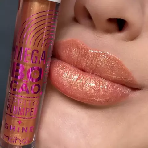 Gloss Labial Mega Bocão Efeito Plumper Color Mahav Cor Gold