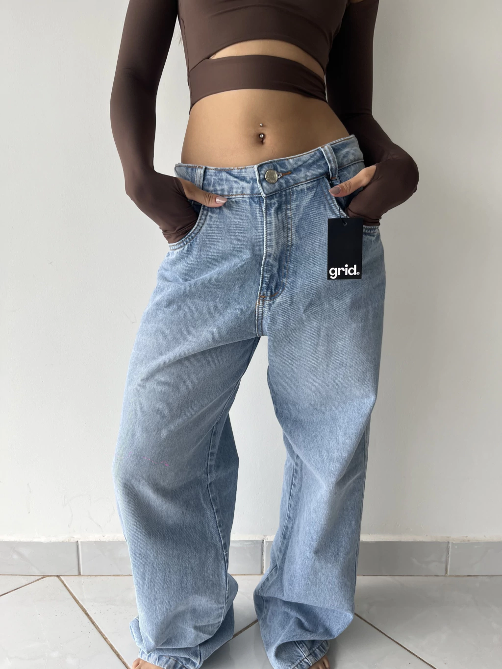 Calça Grid ice