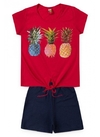 Conjunto Abacaxi Vermelho