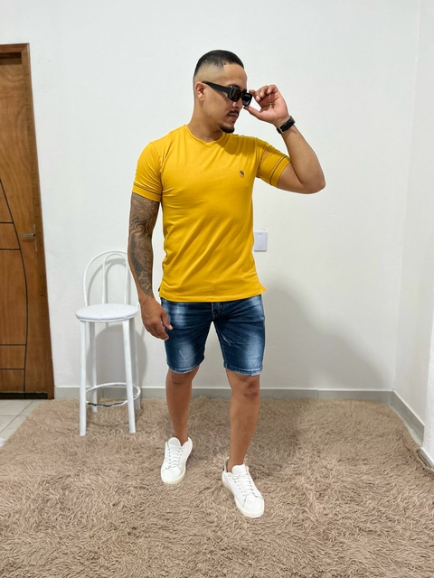 Tshirt Cotton Redonda MOSTARDA