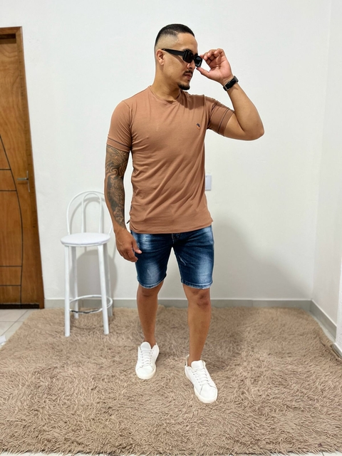 Tshirt Cotton Redonda MARROM